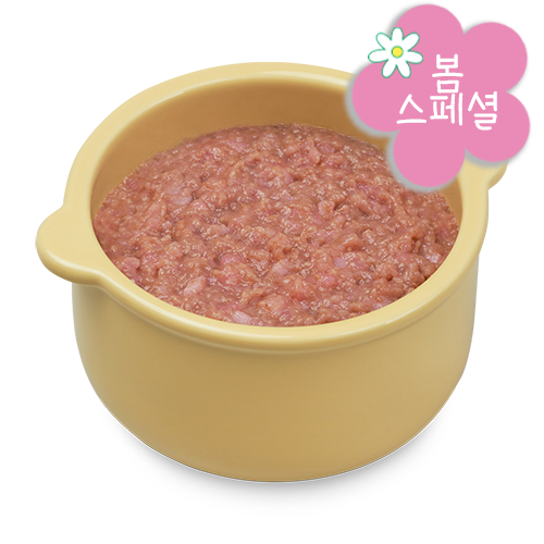 봄기운 홍국쌀 비트 치즈 무른밥