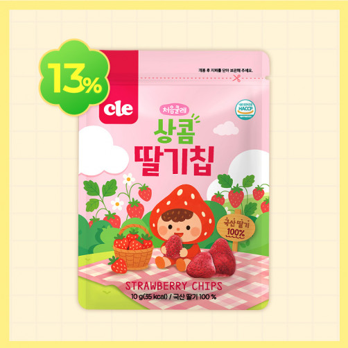 처음클레 과일칩 1봉(딸기/사과)