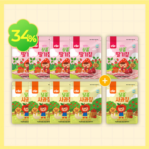 처음클레 과일칩 10봉(딸기/사과)