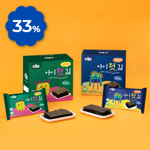 쑥쑥클레 아이 첫 김 1box(무조미/조미)