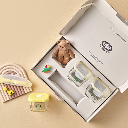 클레 눈금 용기 듀얼스푼 SET